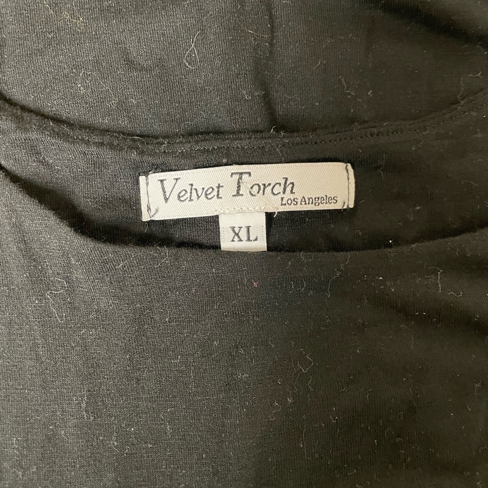 Velvet torch midi black dress